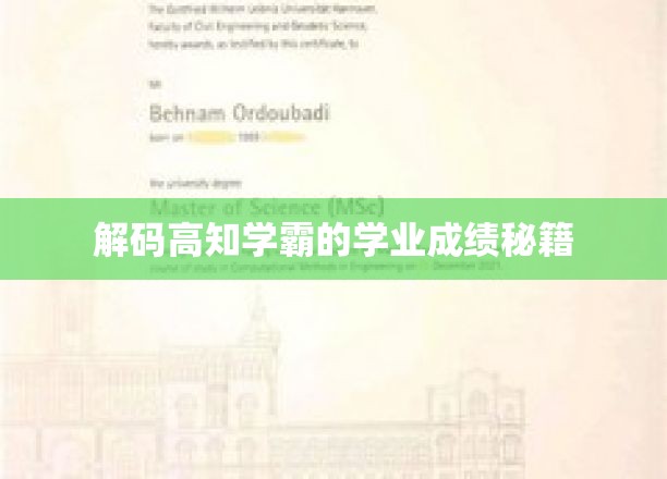 解码高知学霸的学业成绩秘籍