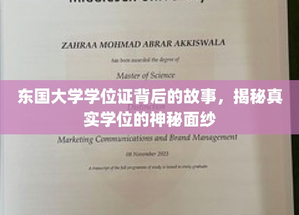 东国大学学位证书背后的故事，揭开真实学位的神秘面纱