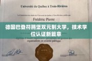 德国巴登符腾堡双元制教育再升级，技术学位认证开启新纪元