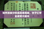 加州洛城分校学霸榜，揭秘学子们的辉煌学业战绩