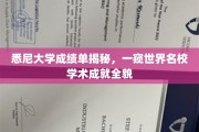 悉尼大学学霸秘籍，探秘顶尖学府的学术风采