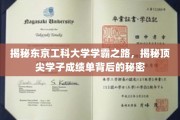 解锁东京工科大学学霸传奇，揭秘顶尖学子背后的非凡成就