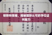 明斯特荣耀，揭秘国际认可的学位证书魅力