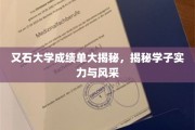 又石大学学子风采展，成绩单背后的实力与荣耀