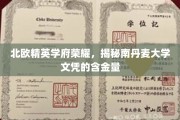 丹麦南丹学府盛誉，深度解码南丹麦大学学位价值