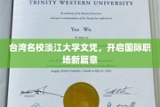 淡江大学文凭助力，跨国职场之旅扬帆起航