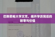 解锁巴斯思帕文凭，揭秘学历的力量与传奇背后