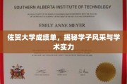 佐贺学子风采展，揭秘佐贺大学学术实力与卓越成就