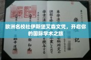 欧洲学府通行证，杜伊斯堡艾森文凭，助力全球学术探索之旅
