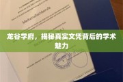 探寻龙谷学府，文凭背后的学术风采与真实魅力