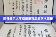 揭开赫尔大学成绩单神秘面纱，揭秘学术成就的秘密通道