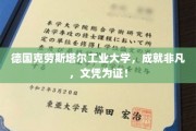 德国克劳斯塔尔工业大学，荣耀文凭背后的非凡成就之旅