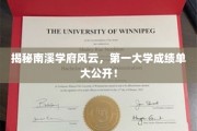南溪学府风云录，一窥顶尖学府成绩单背后的秘密