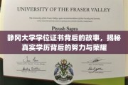 静冈大学学位证书，探寻荣耀背后的不懈奋斗与青春足迹