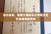 未来设计风向标，莱佛士国际设计学院文凭打造潮流新篇章