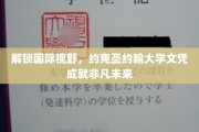 跨国梦想启航，约克圣约翰大学文凭助力卓越人生