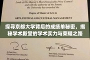 揭开京都大学卓越成就的神秘面纱，探寻学术巨擘的荣耀之路