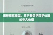 解码精英通行证，莫宁赛德学院学位证的非凡魅力