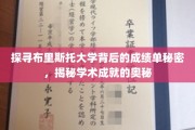 解码布里斯托大学卓越背后的成绩密码
