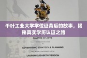 千叶工业大学学位证背后的传奇，探索学历认证的奥秘之旅
