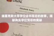 揭开埃塞克斯大学学位证书的神秘面纱，探寻学历背后的真实故事