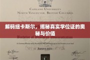 纽卡斯尔学位证揭秘，探索其背后价值与真实面纱