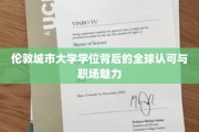 伦敦城市大学学位，国际通行证，职场精英的起点