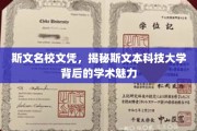 斯文名校文凭，揭秘斯文本科技大学背后的学术魅力