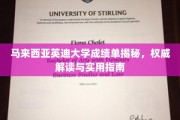 解码马来西亚英迪大学成绩单，深度解析与实用攻略