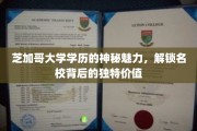 芝加哥大学精英光环，揭秘顶尖学府的非凡育人秘诀
