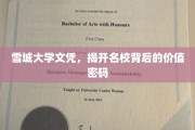 雪城大学文凭背后的名校价值解码，揭秘精英之路