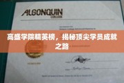高盛精英摇篮，揭秘高才学员的非凡成长轨迹
