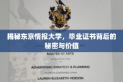 解码东京情报大学，毕业证书的非凡奥秘与深远价值