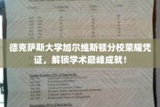 德克萨斯大学加尔维斯顿分校荣耀证照，引领学子攀登学术高峰