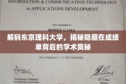 解锁东京理科大学，探寻成绩单背后的学术秘境