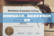 探索都柏林大学，揭开成绩单背后的精彩篇章