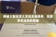 揭开大阪经济大学成绩单之谜，探寻学术卓越的轨迹