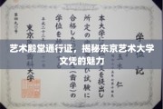 穿越艺术之门，揭秘东京艺术大学文凭的非凡价值