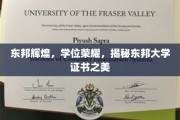东邦荣耀，一探究竟，大学证书背后的辉煌传奇