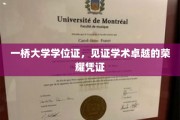 一桥荣耀，学位证书承载的学术巅峰之旅