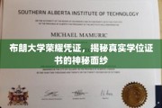 布朗大学学位证书背后的传奇，一探名校荣耀凭证的奥秘