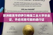 欧洲顶级学府伊尔梅瑙工业大学毕业，掌握开启未来之门的金钥匙