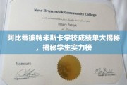 解码阿比蒂彼特米斯卡学子实力巅峰，揭秘成绩单背后的秘密力量