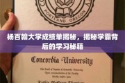 杨百翰学霸档案，揭秘名校高材生的独门学习之道