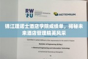 酒店未来之星集结，锦江理诺士学院风采大揭秘