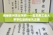 解锁慕尼黑工业大学学位证的传奇之旅
