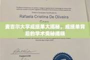 麦吉尔大学成绩单深探，解码学术成就背后的秘密