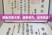 德岛文理大学荣耀时刻，非凡成就，证书映照卓越之路！