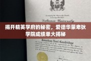 探寻精英摇篮的秘密，爱德华蒙卑狄学院成绩单背后的传奇故事