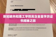 解码新加坡共和理工学院，高价值学历证书背后的非凡之旅